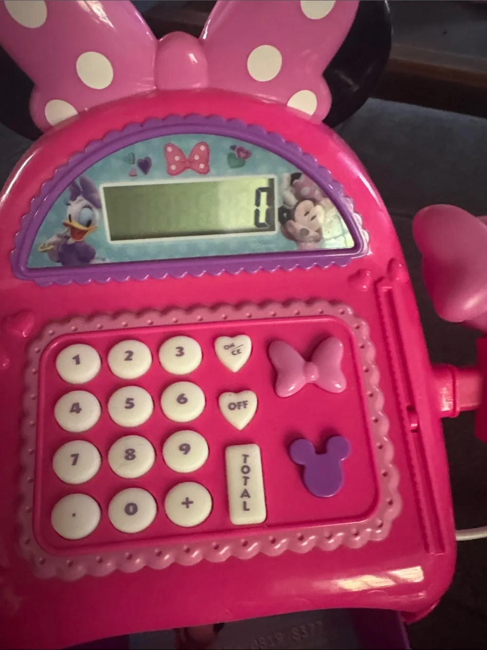 Disney Minnie Mouse Pink and Purple Play Cash Register with Scanner